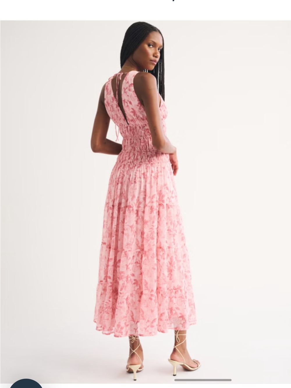 Abercrombie & Fitch Ruched Flowy Maxi Dress - Picture 3 of 16
